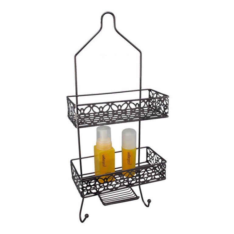Three Tires Black Nickle Plating Lace Bathroom Storage Rack Three Tires Black Nickle Plating Lace Bathroom Storage Rack